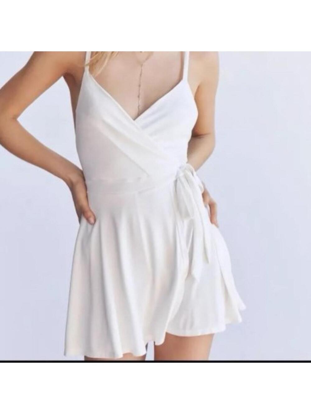 Kimchi Blue Veruca White Skort Romper